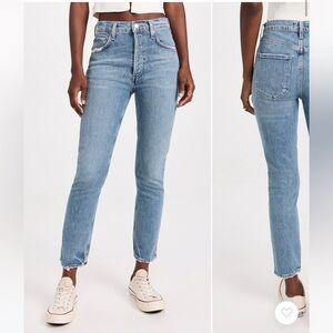 AGOLDE Riley Long High Rise Straight Jean